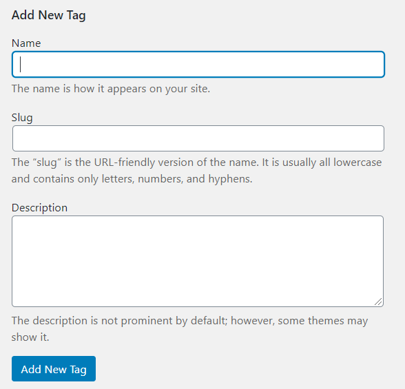 Organize Posts with Tags –  Support